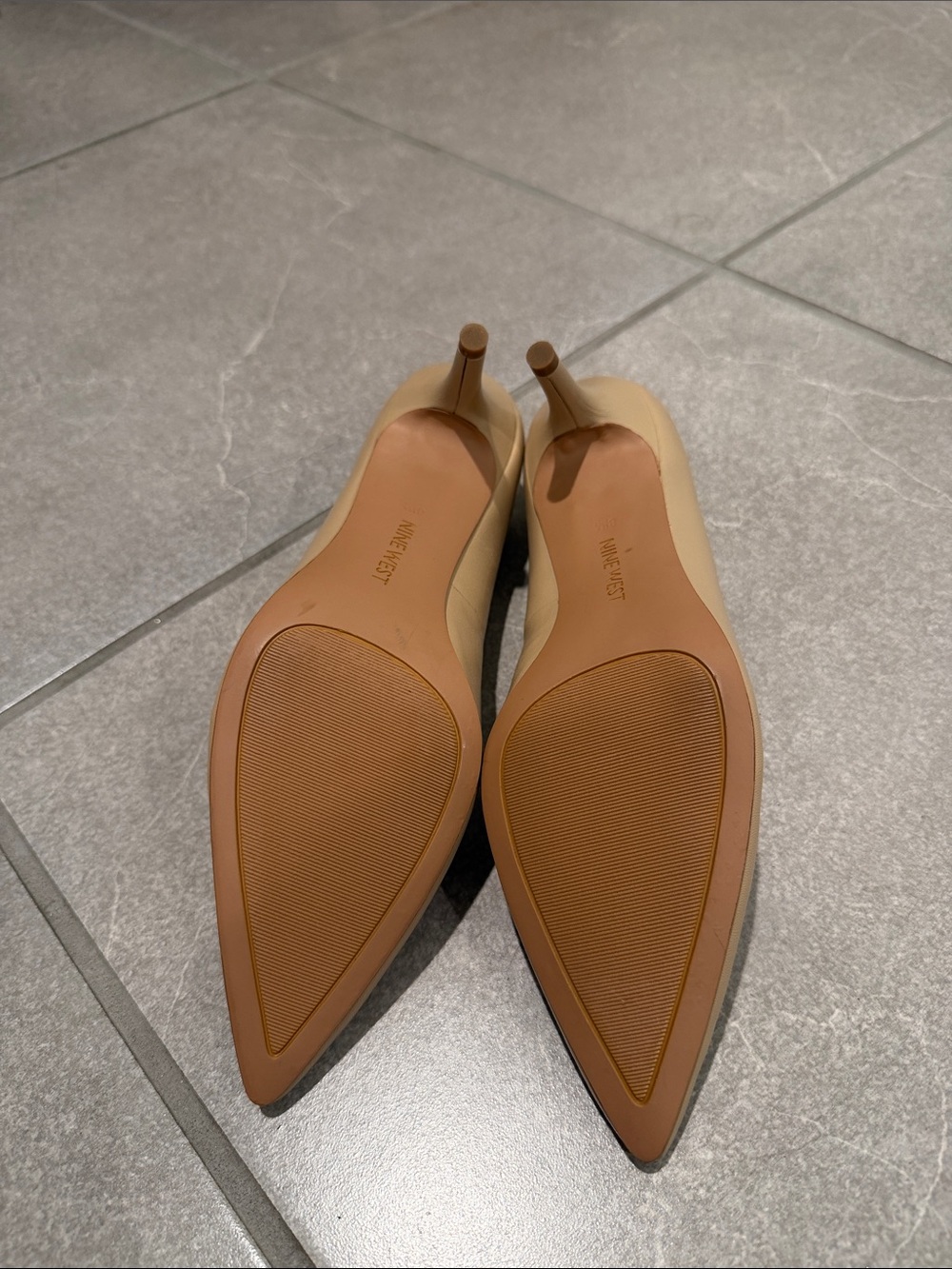 Nine West Beige Pointed-Toe Pumps - Picture 2 of 2